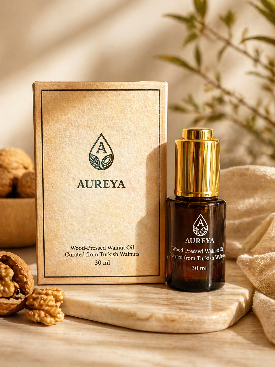 Aureya Walnut Oil – 100% Pure Wood-Pressed Oil